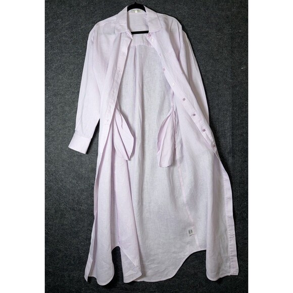 Favorite Daughter Women's 100% Linen Maxi Shirt Dress  Size Small - Picture 5 of 10
